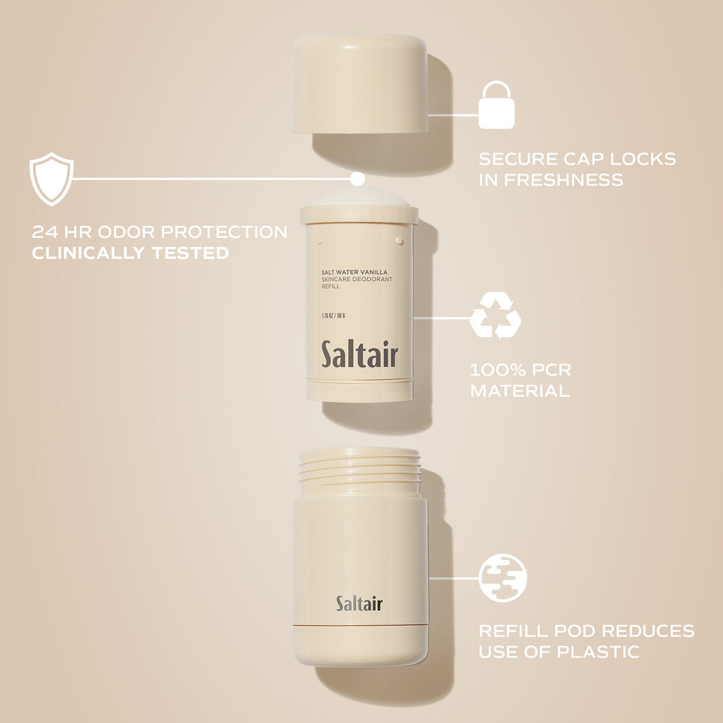 Salt Water Vanilla - Skincare Deodorant Refill Pod