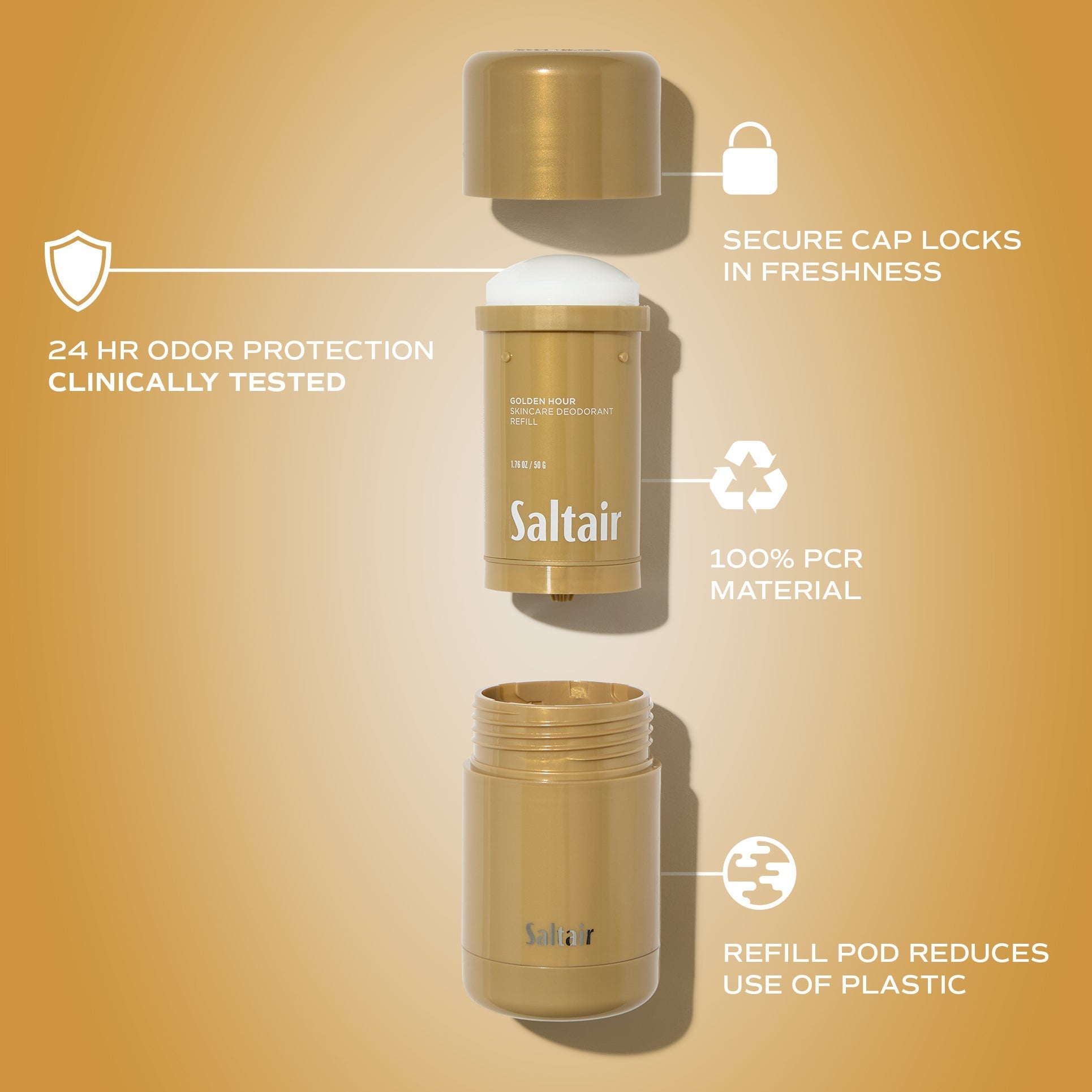 Golden Hour - Skincare Deodorant Refill Pod